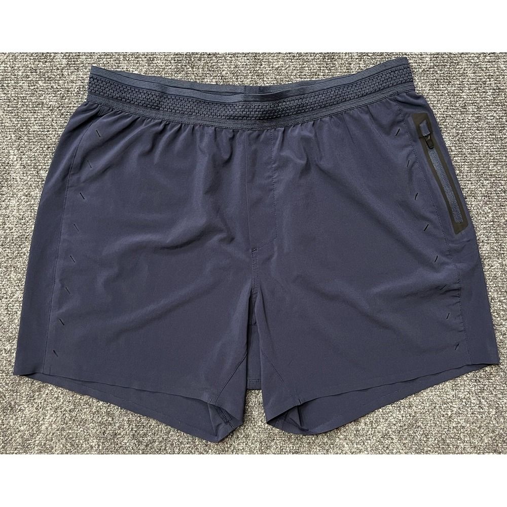 Ten Thousand Session Shorts Mens Large Blue Solid Unlined Athletic Training 5"